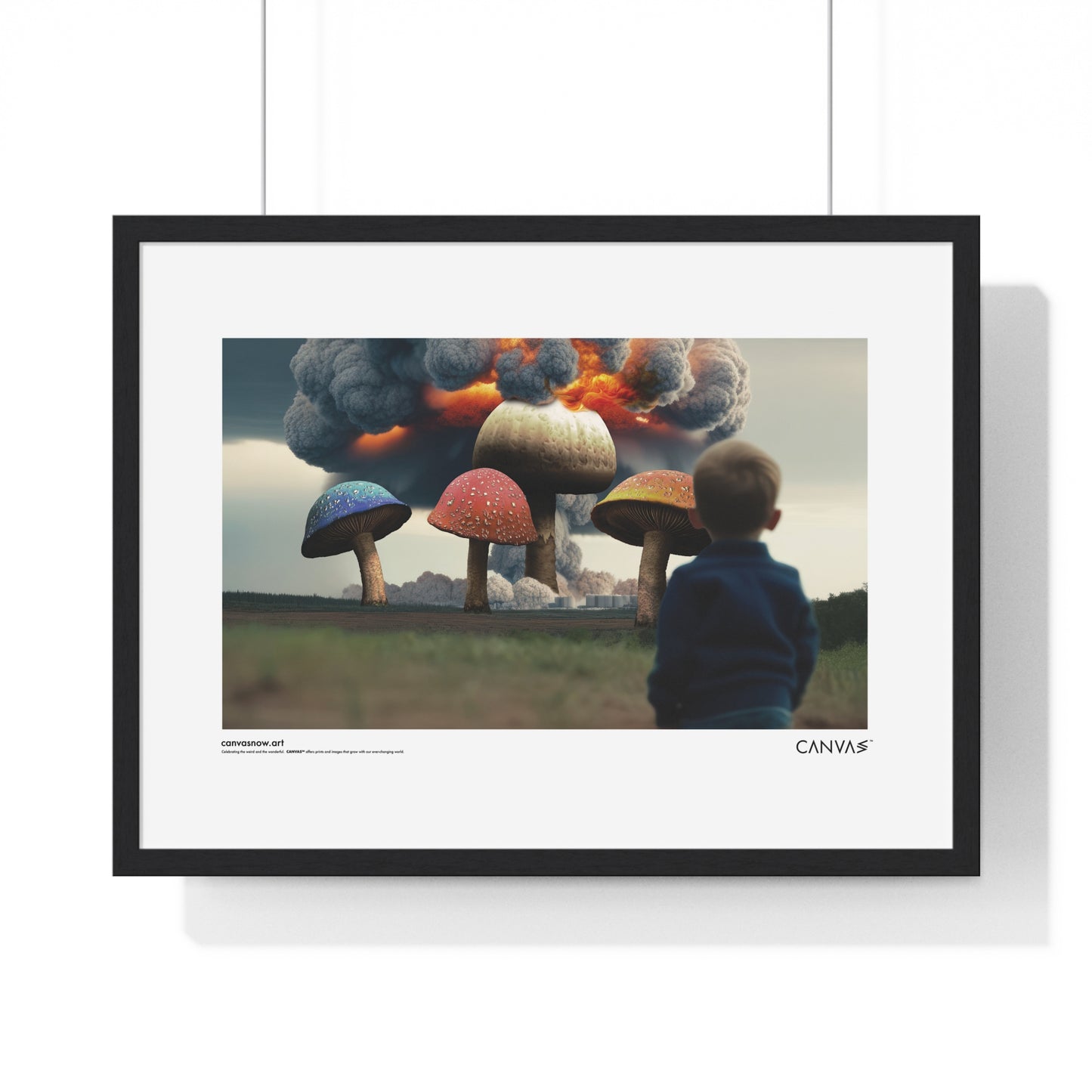 CANVAS™ TOASTED-MUSHROOMS Landscape Framed Poster