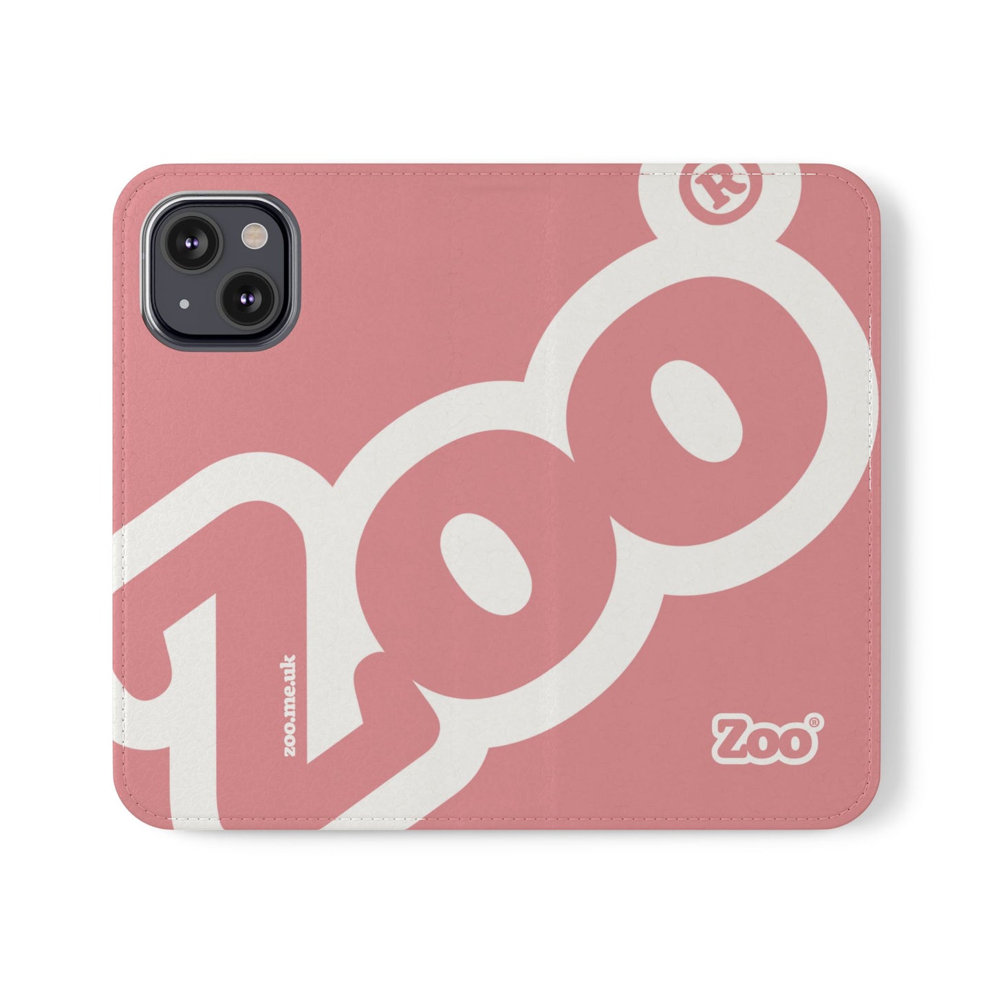 Zoo® Rose Pink Flip Case - Phone Wallet with Card Holder