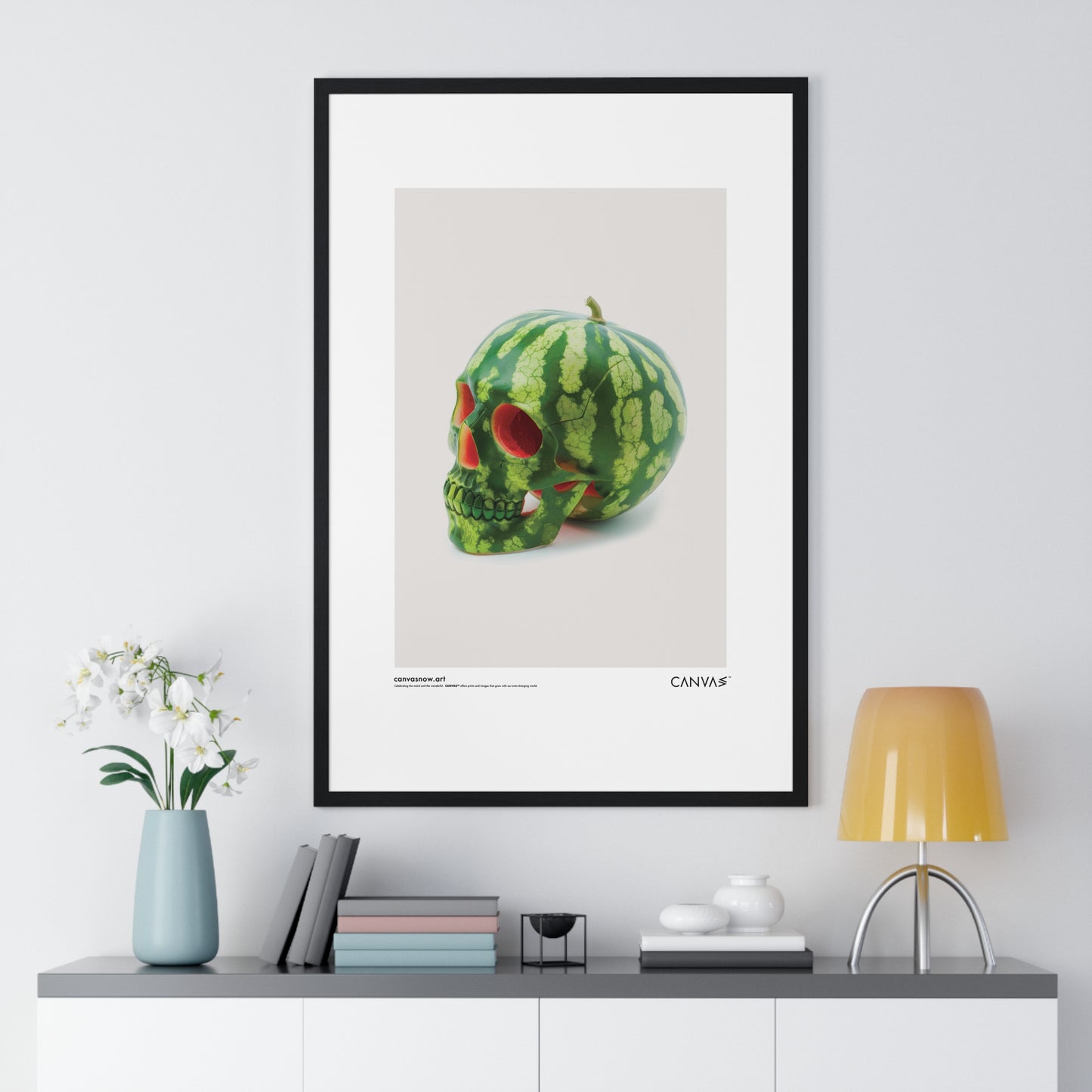 CANVAS™ MELON-SKULL Portrait Framed Poster