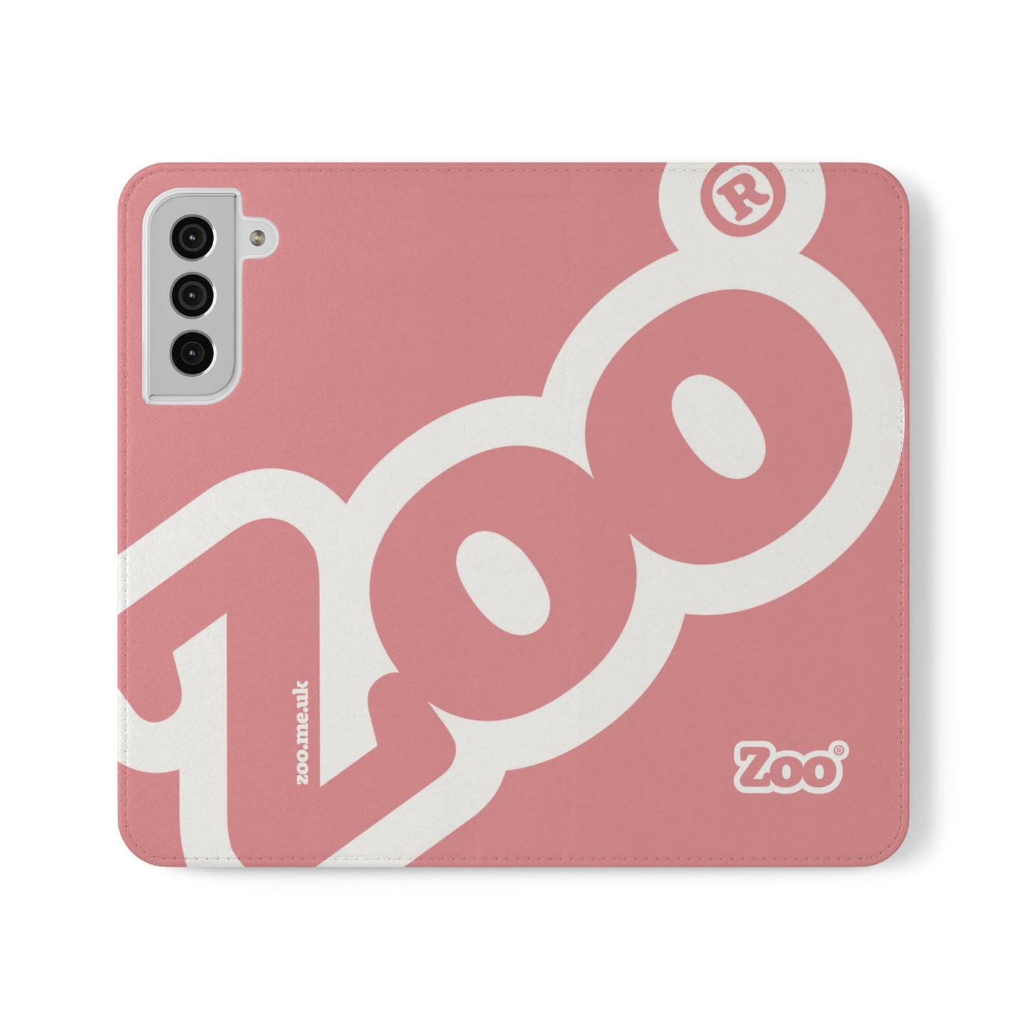 Zoo® Rose Pink Flip Case - Phone Wallet with Card Holder