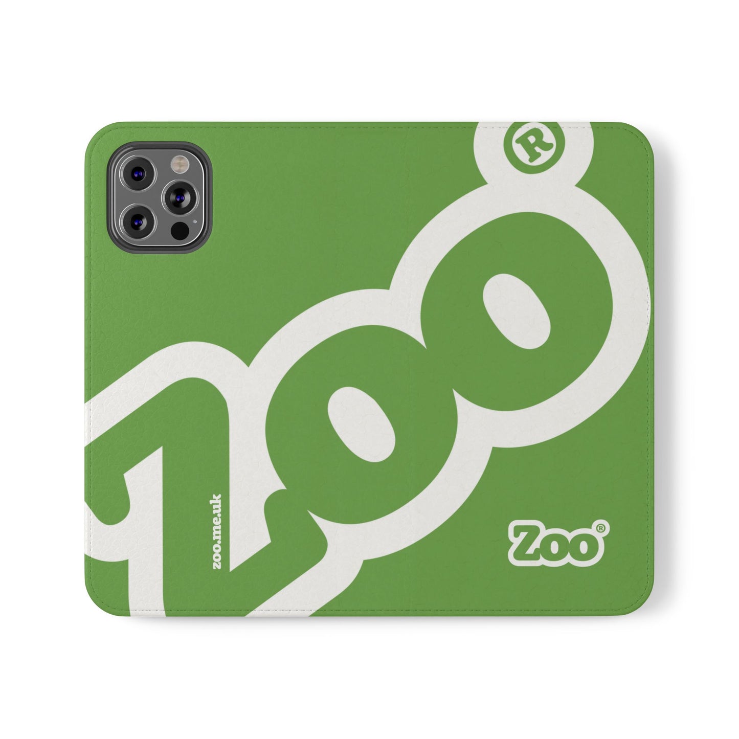 Zoo® Light Green Flip Case - Phone Wallet with Card Holder