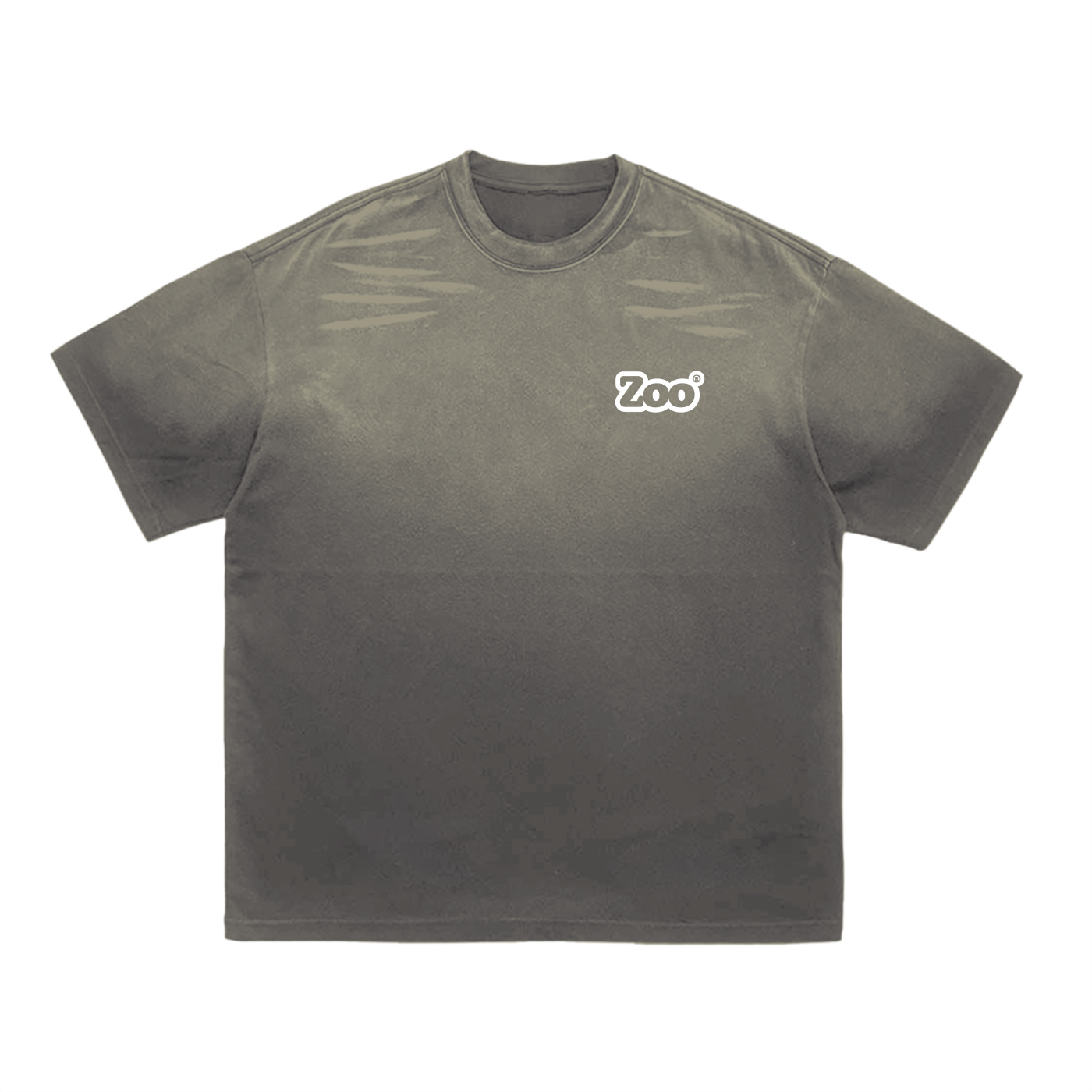 Zoo® Vintage Washed Tiger Stripes Dyed Gradient T-Shirt - 250 GSM
