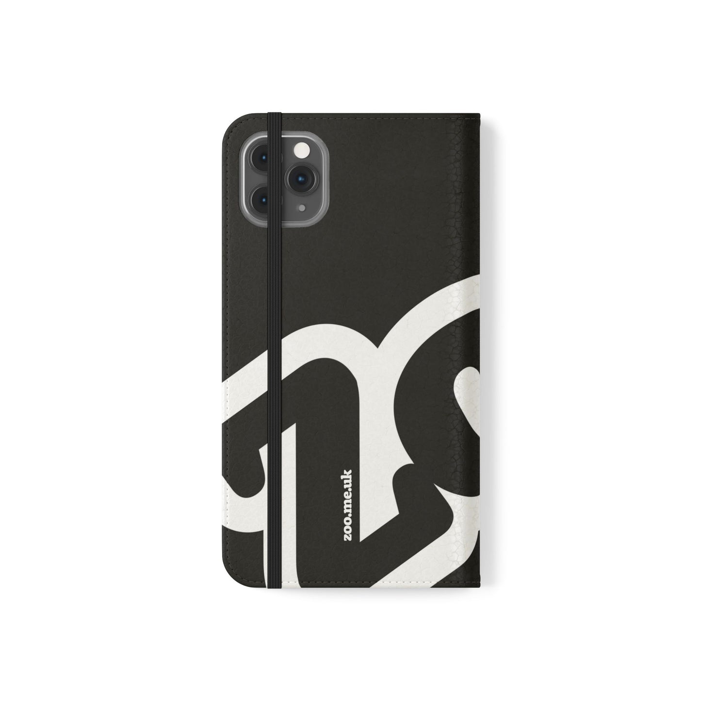 Zoo® Black Flip Case - Phone Wallet with Card Holder