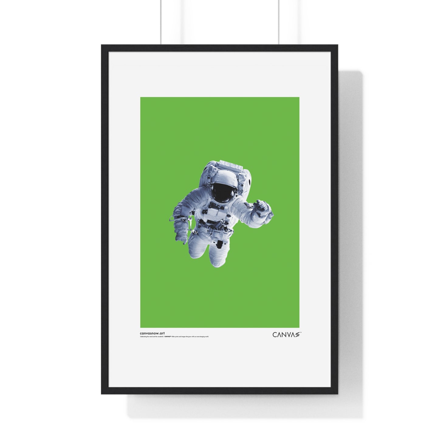 CANVAS™ SPACEMAN-GREENSCREEN Portrait Framed Poster