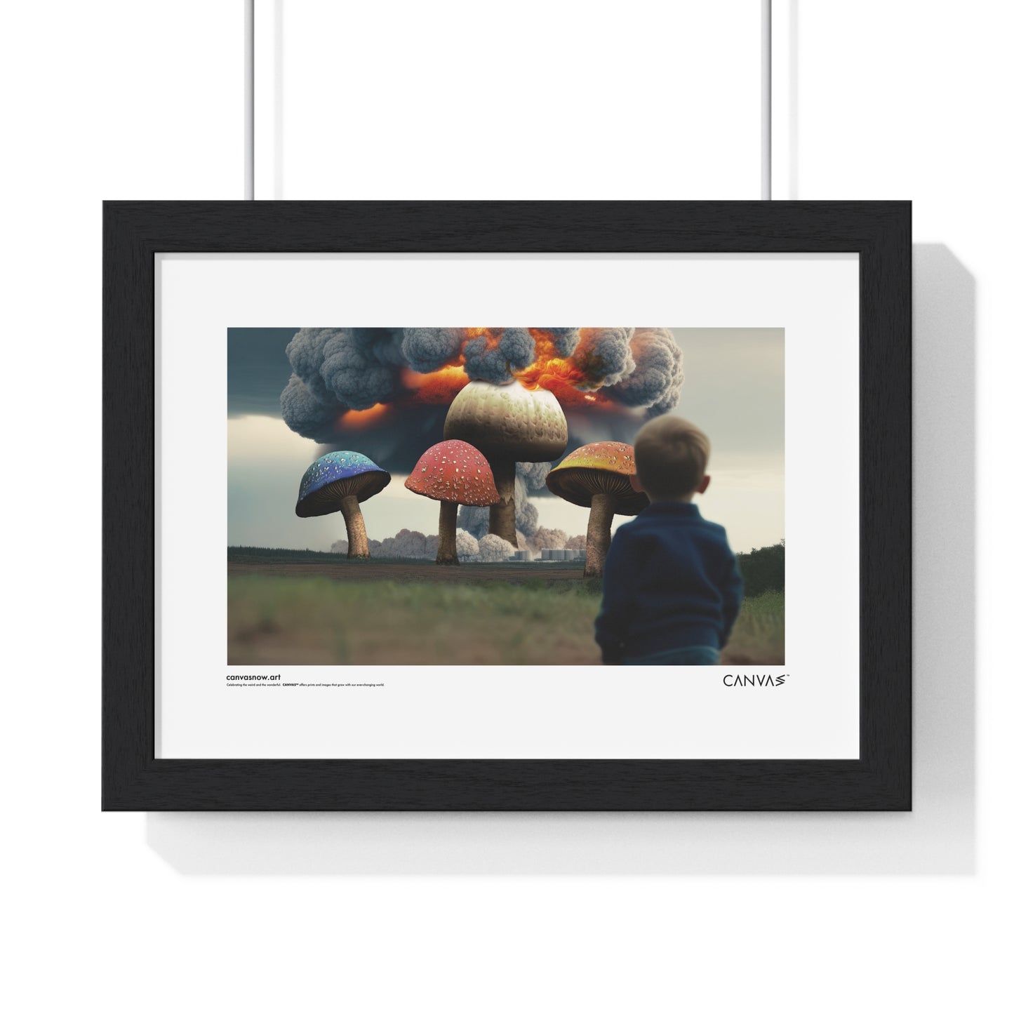 CANVAS™ TOASTED-MUSHROOMS Landscape Framed Poster
