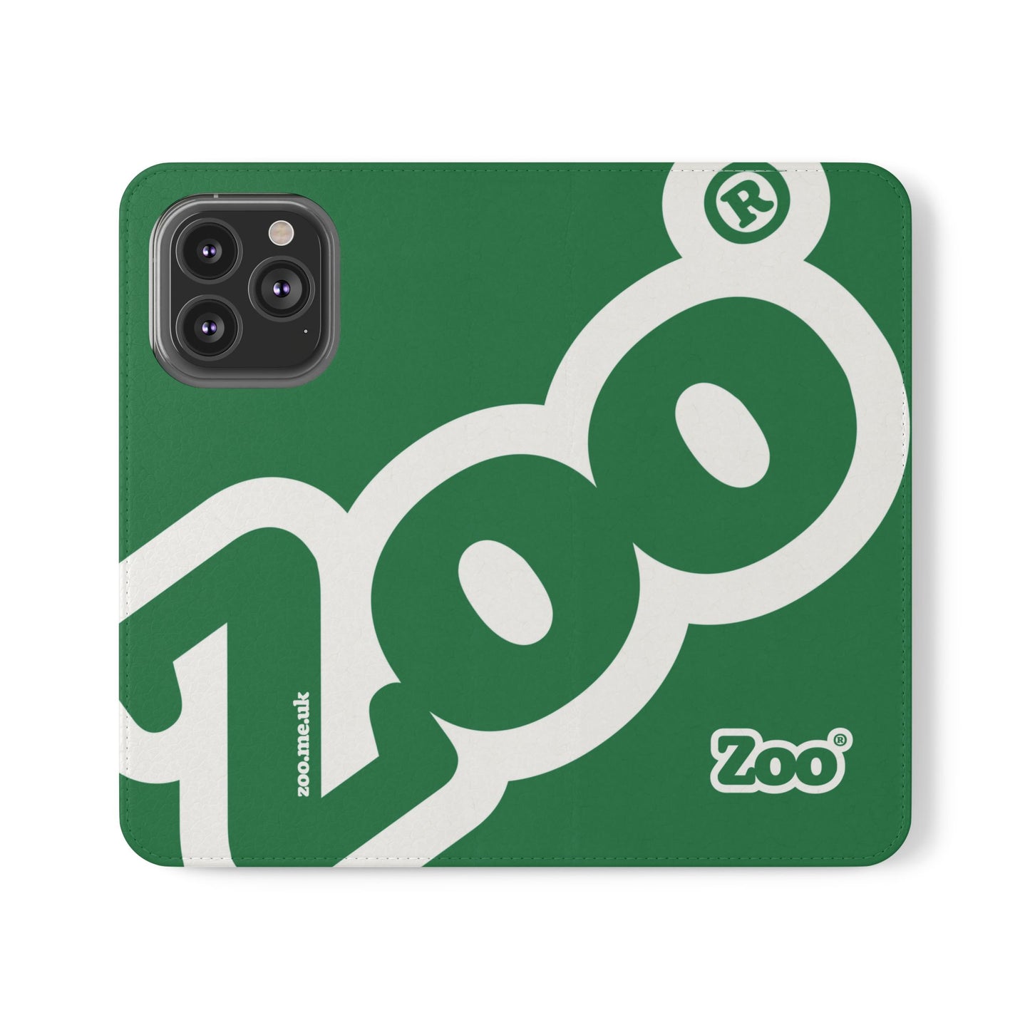 Zoo® Dark Green Flip Case - Phone Wallet with Card Holder