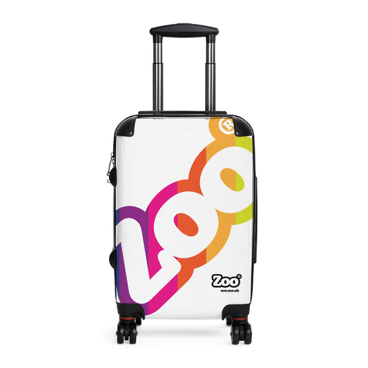 Zoo® Rainbow on White - Black Suitcase